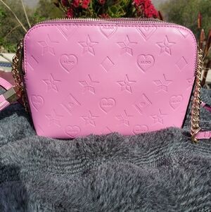 Aldo Bubblegum Pink Embossed Crossbody Bag, Brand New, Never Used.